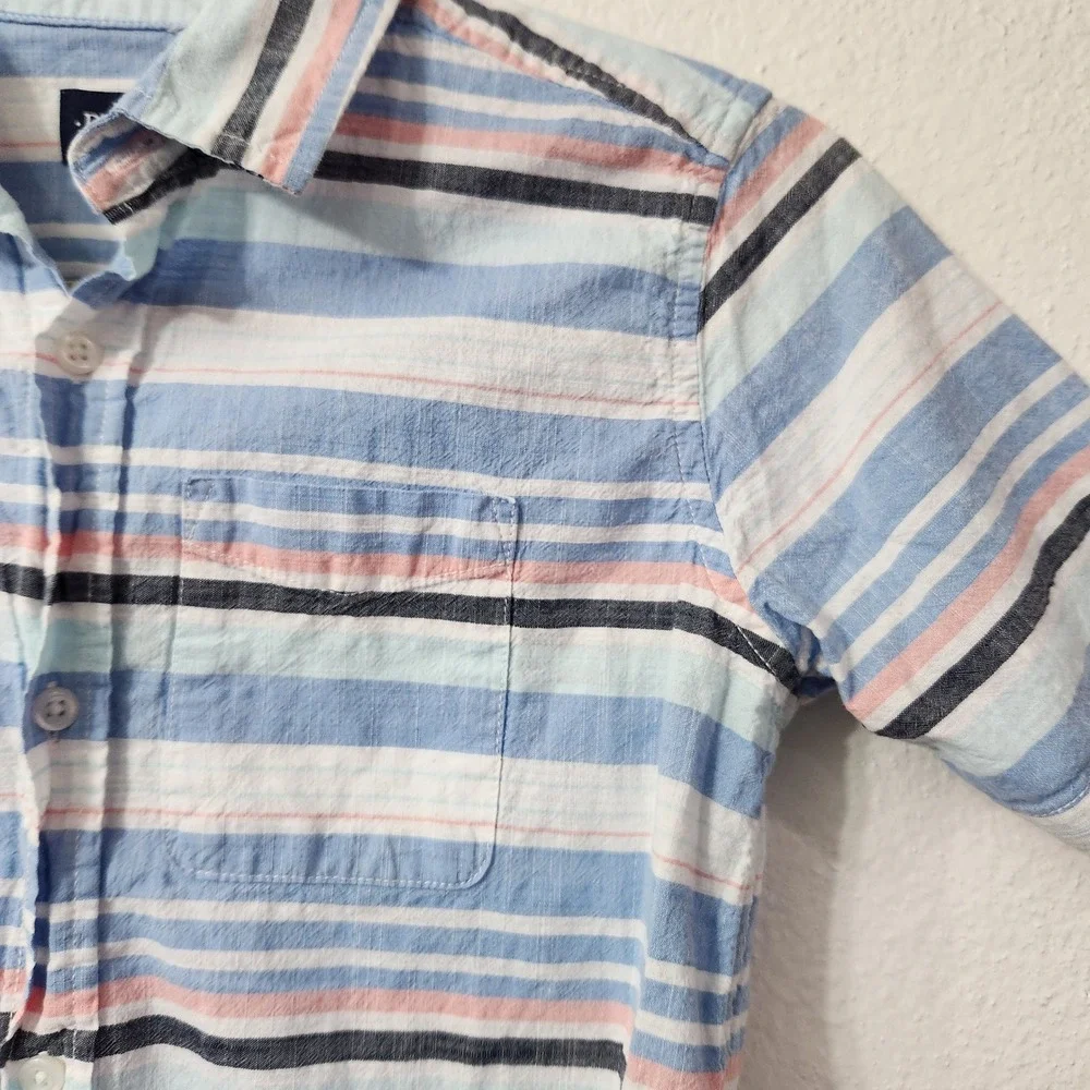 Childrens Place‎ size 14/XL striped button down shirt 100% Cotton